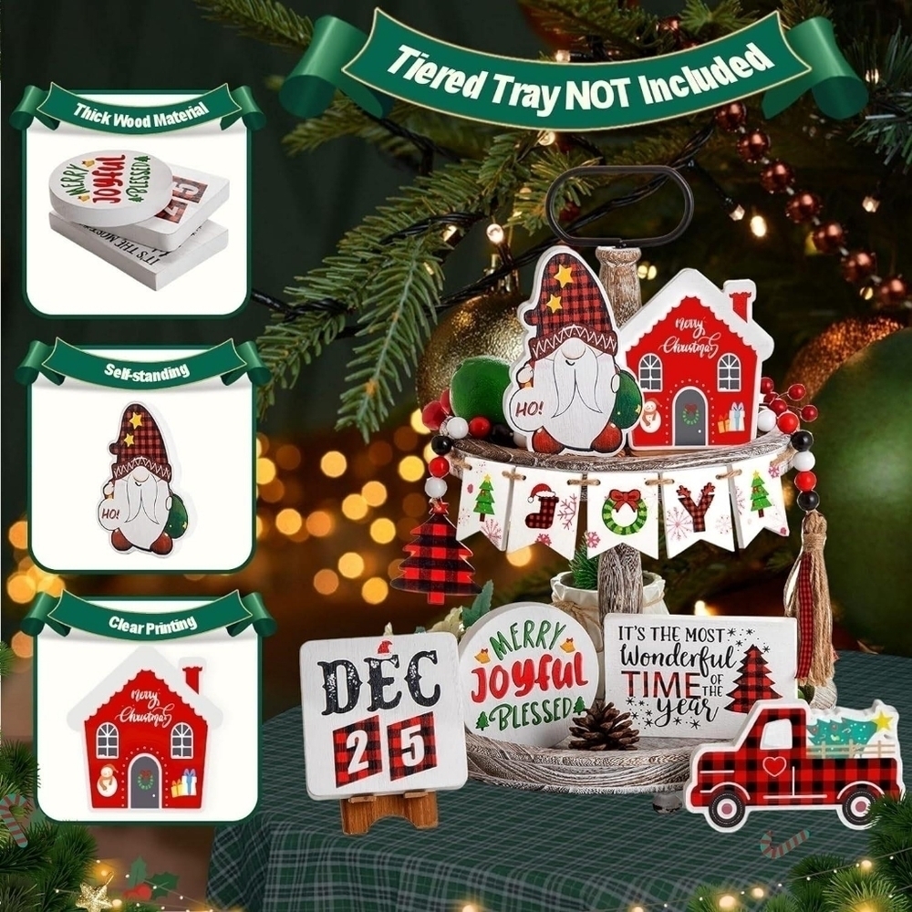 Christmas Tiered Tray Decor - Picture 4 of 8
